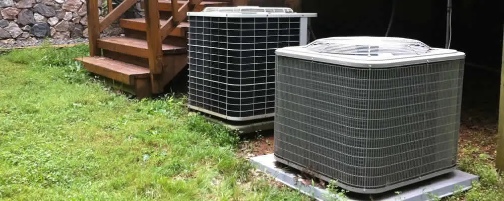 Heat pump installation and service units outside a home in El Paso, TX